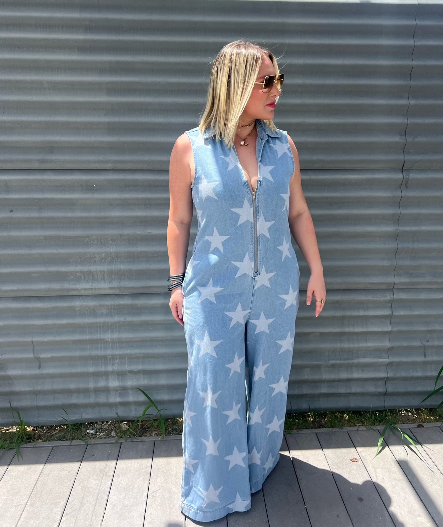 Denim Star Oversized Jumpsuit