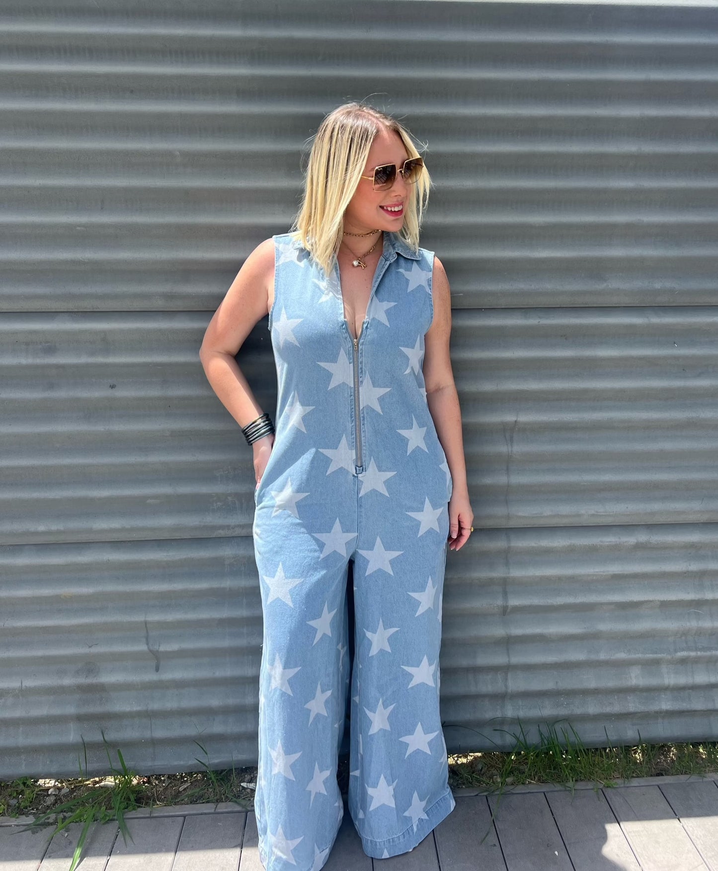 Denim Star Oversized Jumpsuit